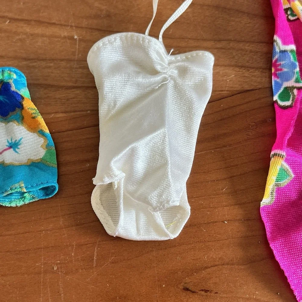 Vintage 1987 Island Fun Barbie Swimsuit‎  & Wrap Skirt & Island Fun Ken Shorts
